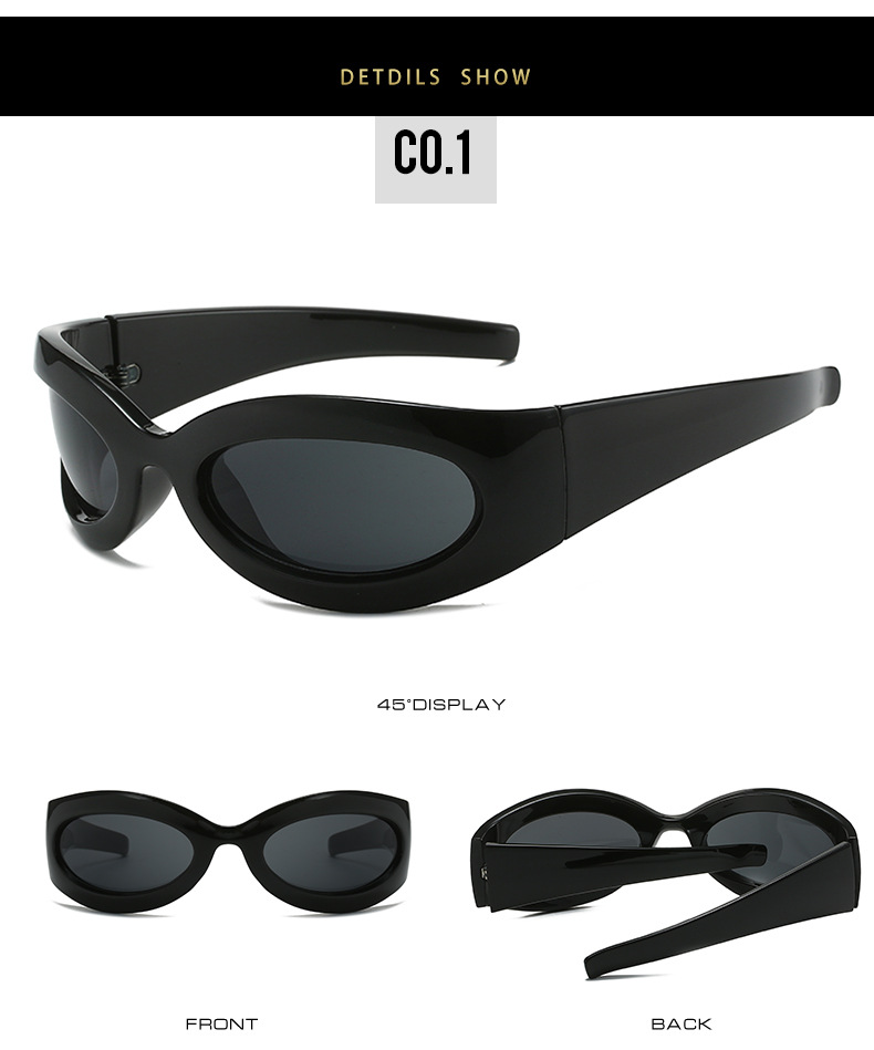 Nuovi occhiali da sole sportivi Y2K Spice Girl Macaron Occhiali anti UV personalizzati all'avanguardia_voghion.com