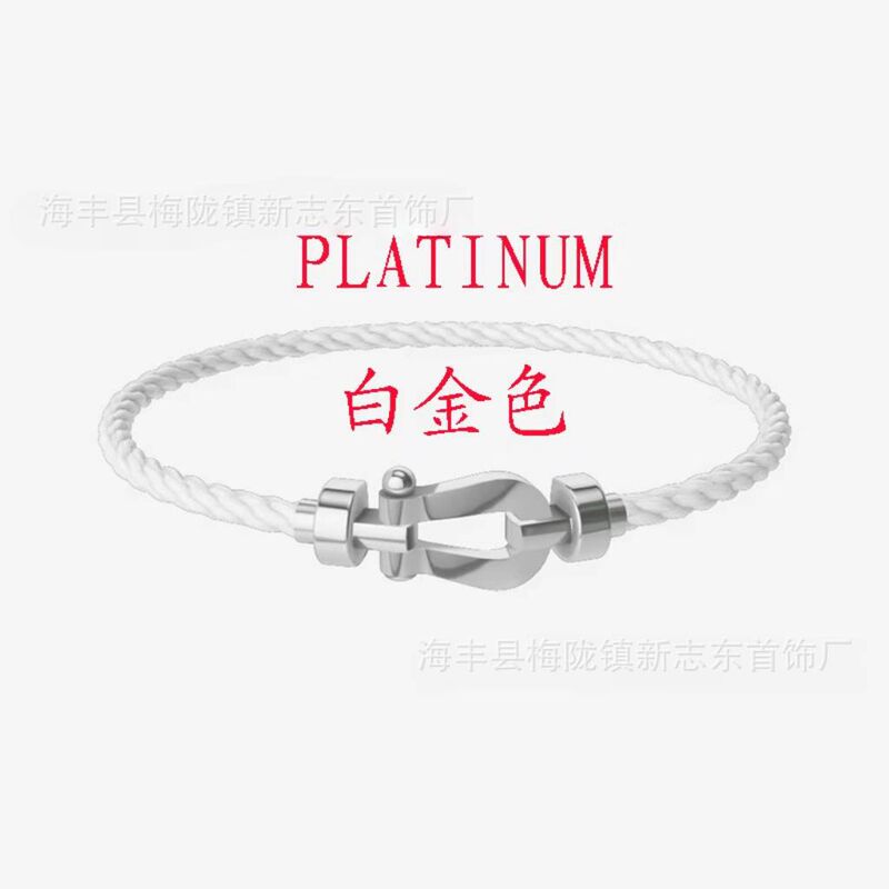 中号马蹄扣费雷德红绳手链情侣款男女本命年转运精工钢丝DIY手绳|undefined