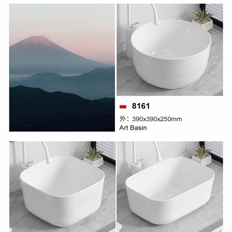 Cuenca superior profundización lavabo de gran tamaño baño balcón lavabo de lavandería Hotel lavabo de cerámica a prueba de salpicaduras