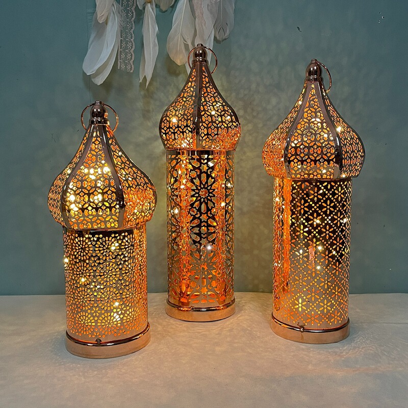 New Cut Out White Led Wind Lantern Wrought Iron Lantern Home Bedroom Living Room Atmosphere Decorative Light Craft Ornaments New Cut Out White Led Wind Lantern Wrought Iron Lantern Home Bedroom Living Room Atmosphere Decorative Light Craft Ornaments