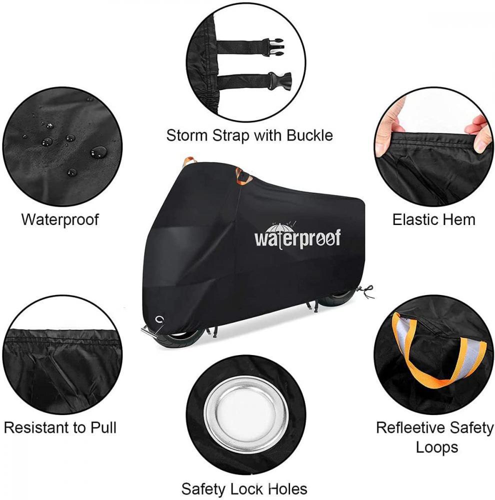 Cross-Border Polyester Taffeta Oxford Cloth Motorcycle Cover, Thickened Dustproof, Waterproof, Sunproof Electric Vehicle Scooter Cover, Full Cover