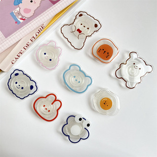 Special-Shaped Acrylic Cartoon Glue Mobile Phone Airbag Holder Lazy Retractable Desktop Mobile Phone Case Adhesive Holder