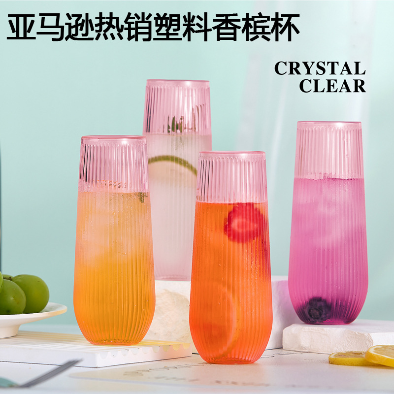 Copas de champán de plástico más vendidas de Amazon, copas de vino acrílicas para bar, copas transparentes, copas de vino de plástico con diseño de diamante