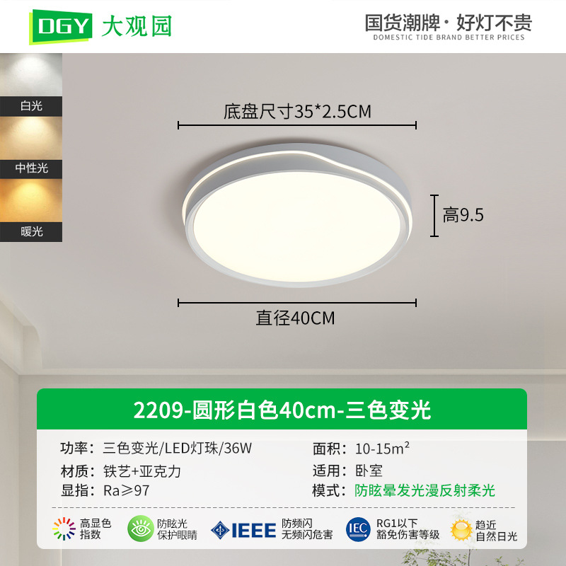 Luz de techo para el dormitorio 2026 nueva lámpara de techo LED lámpara de habitación minimalista lámpara moderna Zhongshan 357L