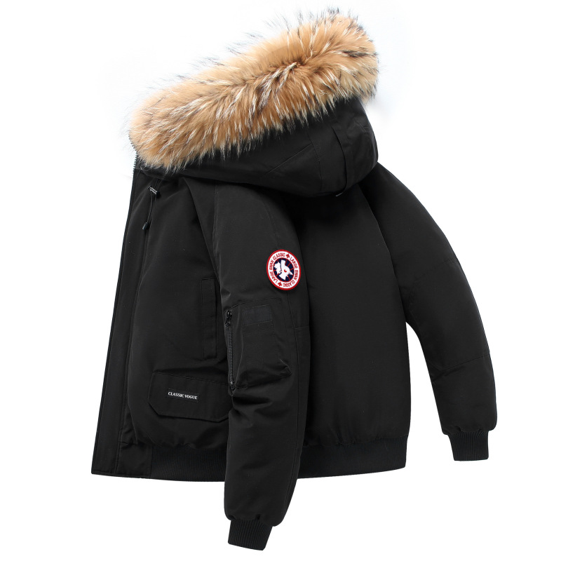 Popular down Goose Style Fashionable Removable Hood down Jacket Men and Women Casual Fashion Jacket Trendy Workwear down Jacket
