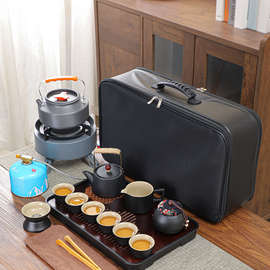 车载户外露营围炉煮茶便携式旅行茶具套装多功能烧烤炉烧水壶整套