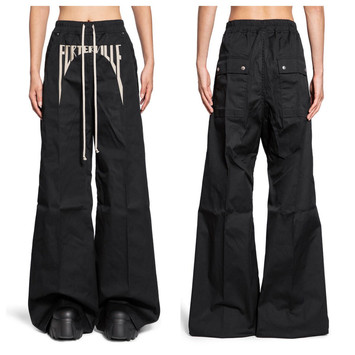 Dark Slogan Embroidered Silk Twill Wide Leg Straight Leg Loose Trousers mid Waist Long Pants Non-Stretch Care_mkmklike.com