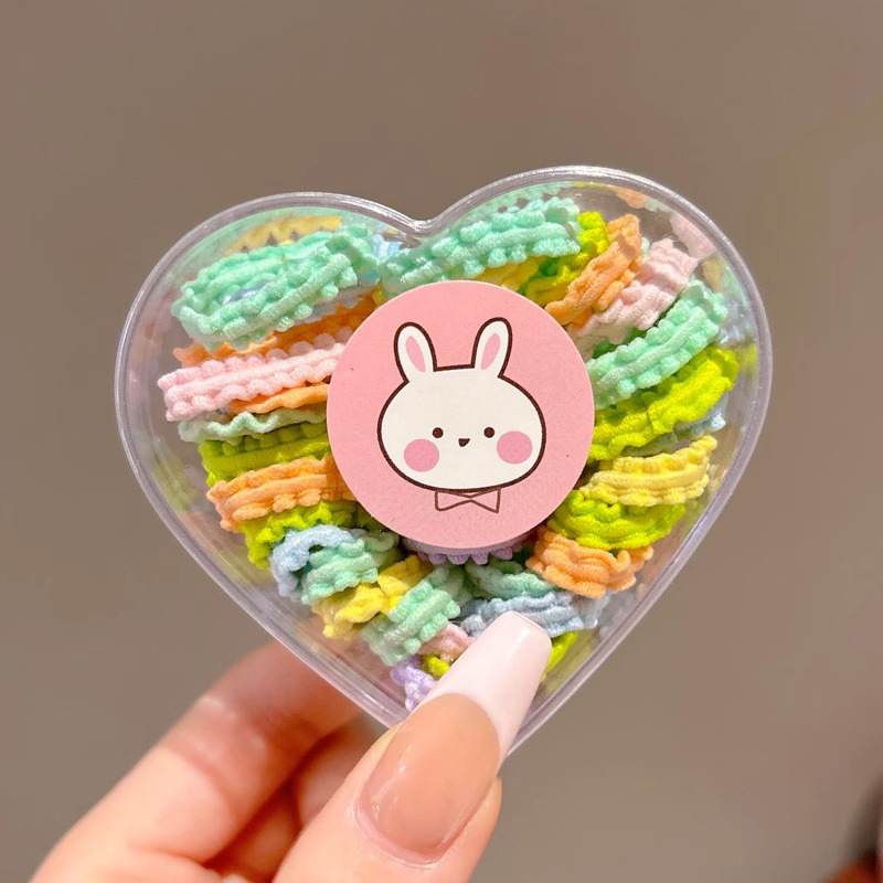 Cintas de goma de encaje de color para niños no dañan cabello niñas de alta elasticidad anillo de cabello tocado de bebé