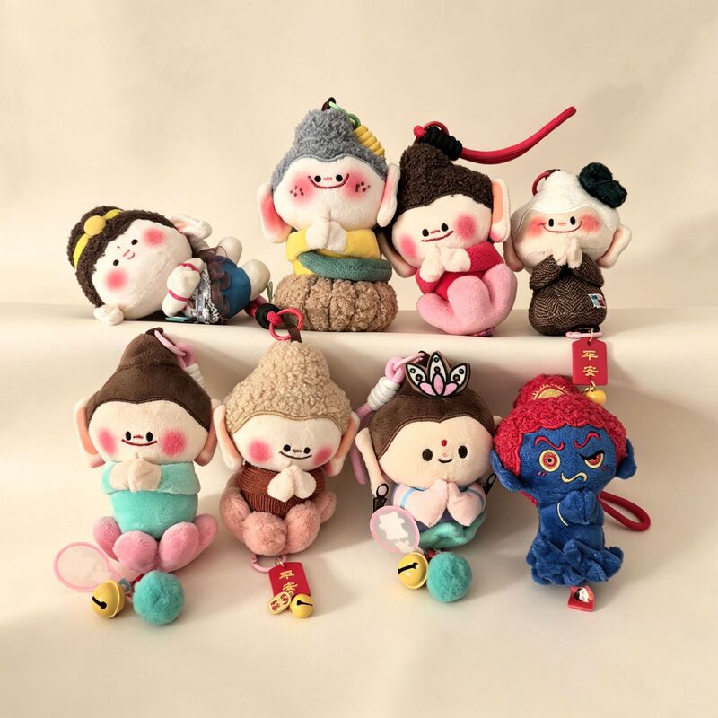 Shanxi Datong Buddha Companion Pendant, Yunxiang Grotto Lotus Small Buddha Plush Toy, Zhoushan Cultural and Creative Souvenirs Wholesale