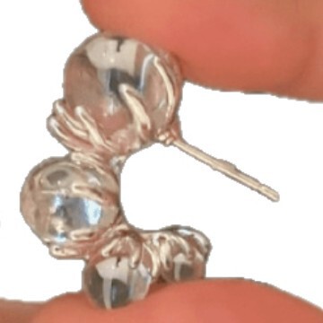 法式复古浪漫氛围感小众高级透明白水晶耳钉C型时尚百搭气质耳饰|undefined
