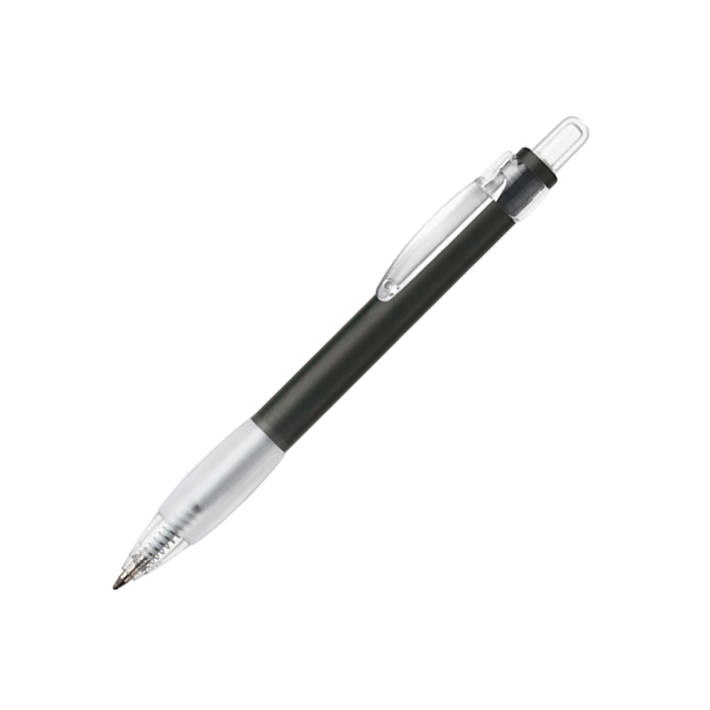 Bolígrafo de comercio exterior con cuerpo transparente, funda protectora blanca, bolígrafo retráctil, bolígrafo publicitario, bolígrafo de regalo, venta al por mayor del fabricante.
