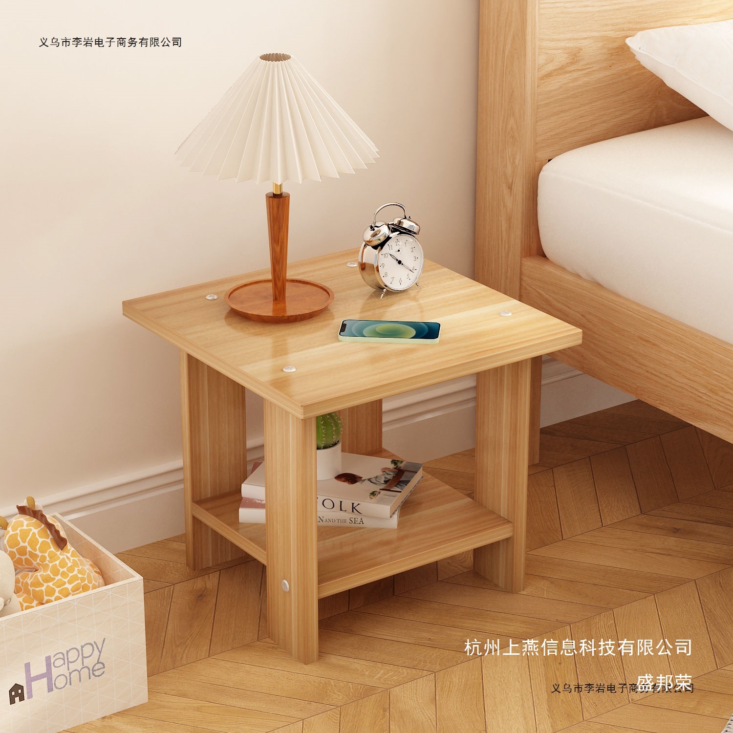 Factory Direct Sales Small Table Sofa Side Table for Living Room Small Apartment Coffee Table Rental House Bedside Storage Rack Nordic