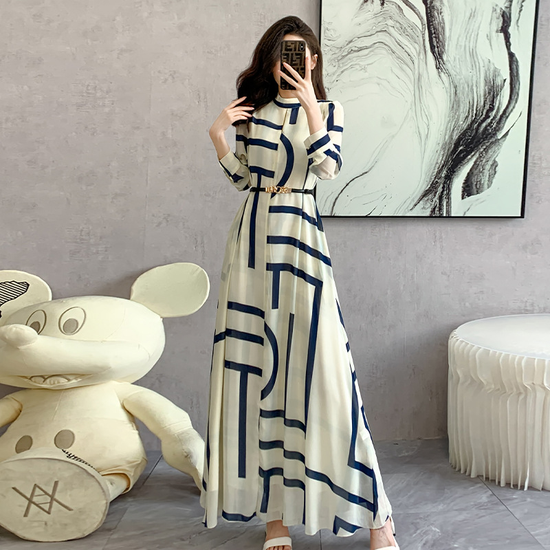 Women's Spring And Summer Extra-Long Elegant Long Dress_ecoleips.com