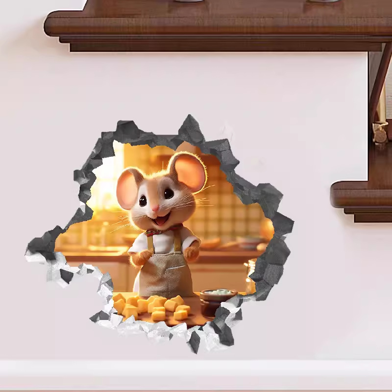 Autocollants muraux 3d décoratifs pour masquer les trous_voghion.com