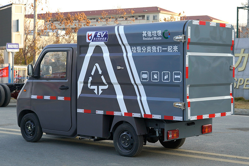 Kailifeng Little Prodigy Side-Mounted Bucket Garbage Truck Property Electric Bucket Garbage Truck Community Sanitation Garbage Truck