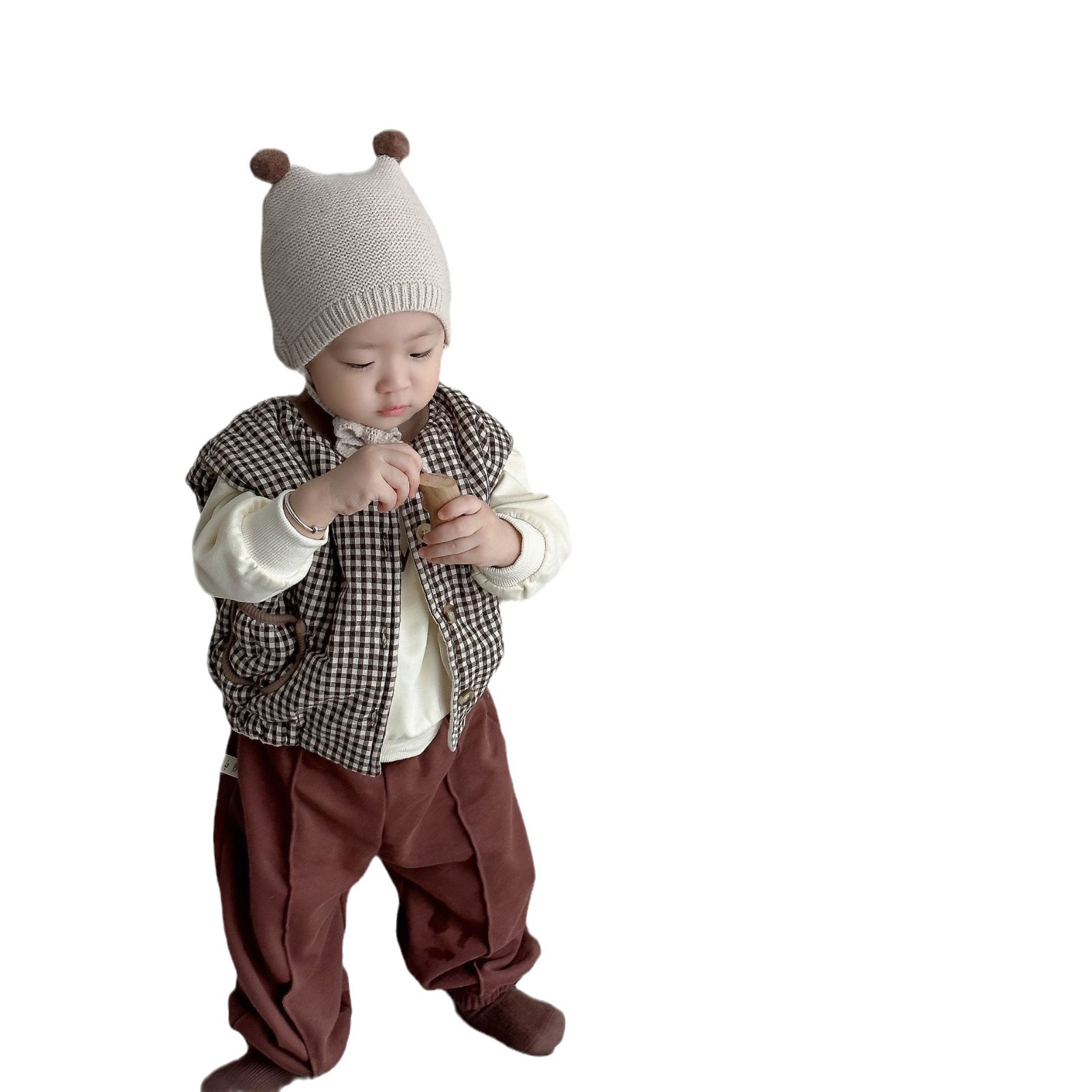 Bebé ropa de bebé ropa de otoño 2023 otoño nuevo estilo coreano ropa de los niños bebé Chaleco de algodón abrigo