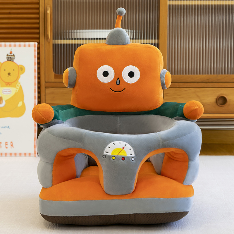 Nuevo asiento para bebés anti-caída creativo robot de dibujos animados para aumentar el sofá de bebé 4 a diciembre asiento de estudio