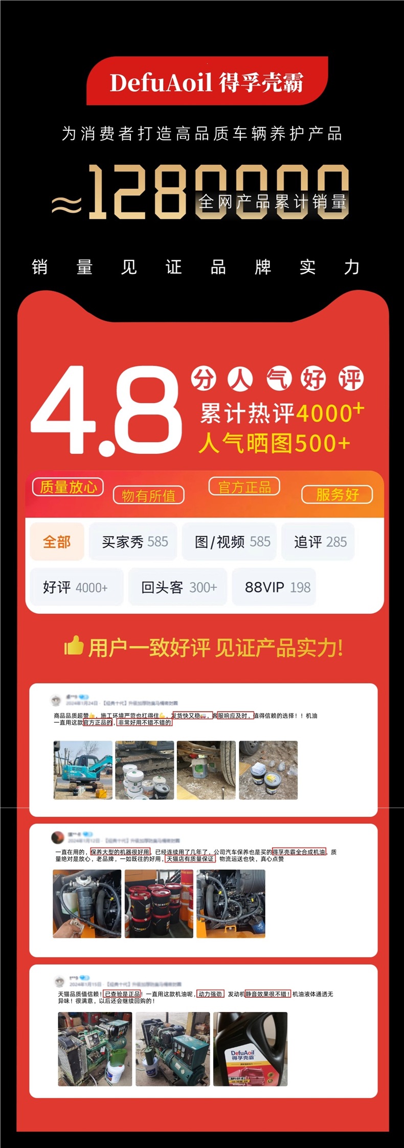 Genuine fully synthetic diesel engine oil 20W50 15W-40 for Yuchai engines, lubricates pickup trucks and vans, 18L large container