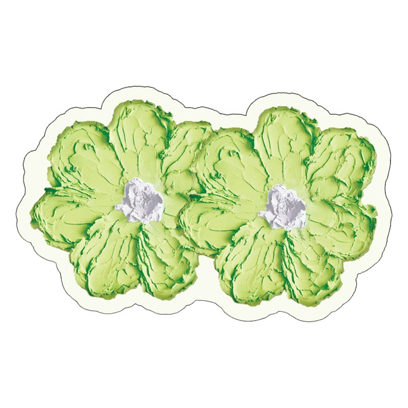 Serie de pintura al óleo alfombra antideslizante alfombra especial en forma de flor de la casa alfombra de la puerta tecnología de terciopelo alfombra de baño absorbente estera de secado rápido