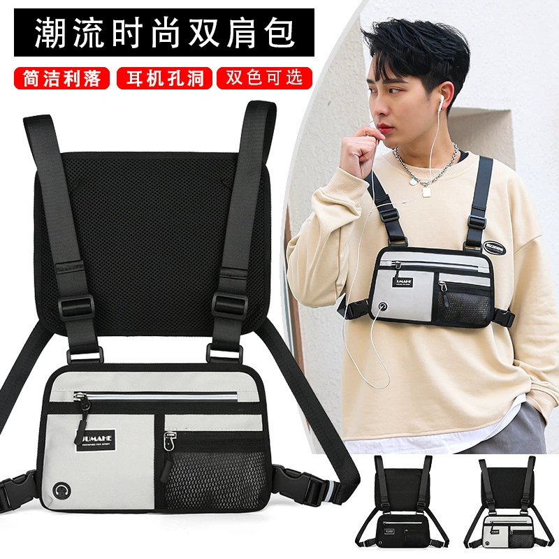 8863 новая спортивная велосипедная Сумка На Открытом Воздухе ткань Оксфорд Светоотражающая полоса Ночная Беговая сумка Уличная Модная брендовая нагрудная сумка может быть настроена