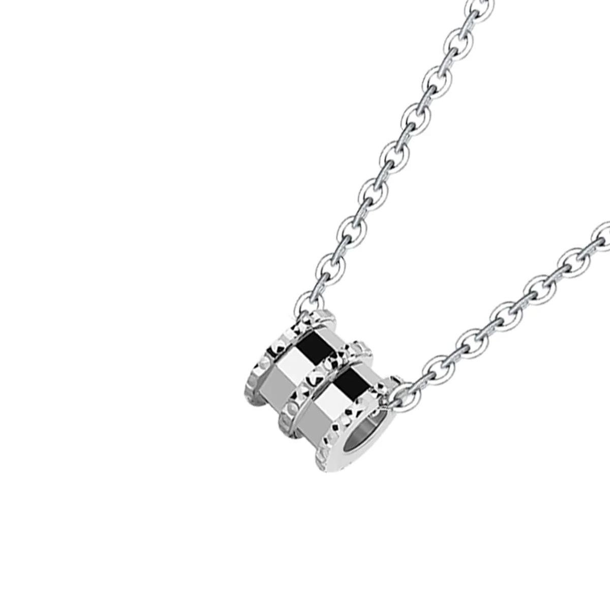 Collier en acier titane, léger et luxueux, à la taille fine et tendance, au design créatif, très populaire auprès des influenceuses._voghion.com