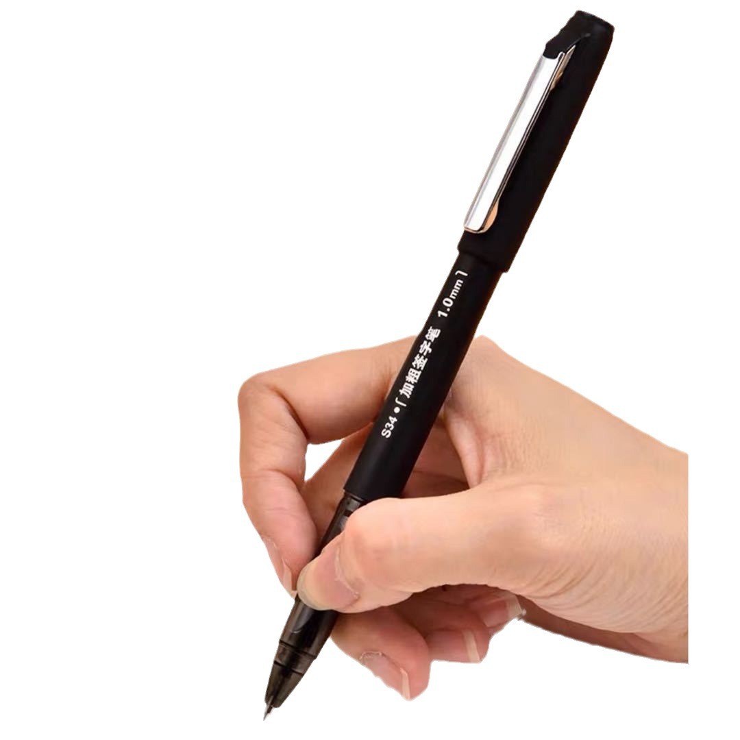 Deli S34 pluma del gel/pluma negra del agua/pluma de la firma/pluma del agua/tipo del negocio/pluma helada/pluma del agua del carbono 1,0 m