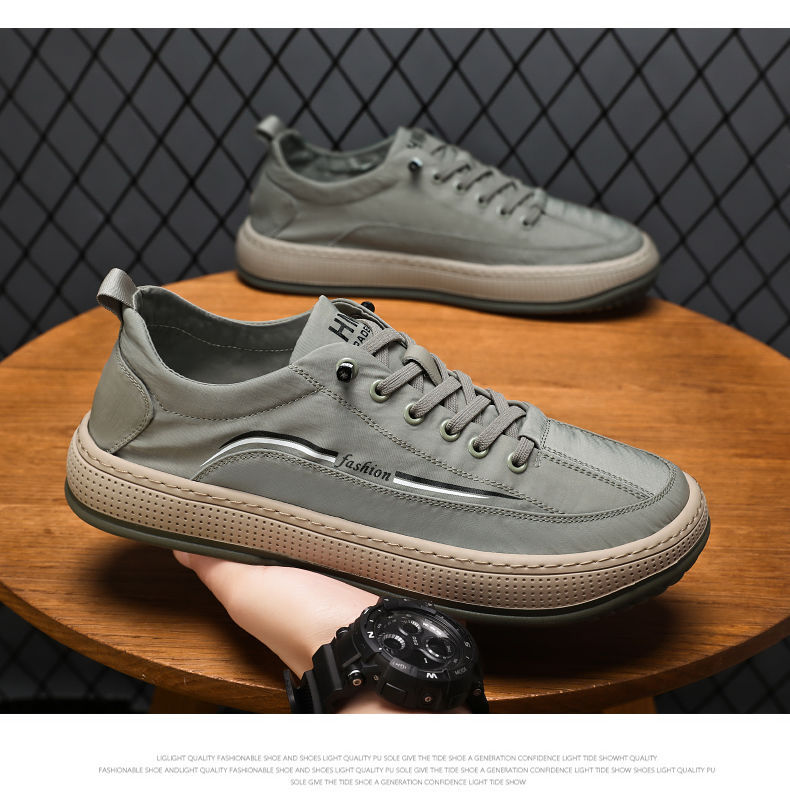 Men's shoes 2023 Spring New trend Men's casual shoes Fashion sports shoes Simple and comfortable Canvas board shoes_voghion.com