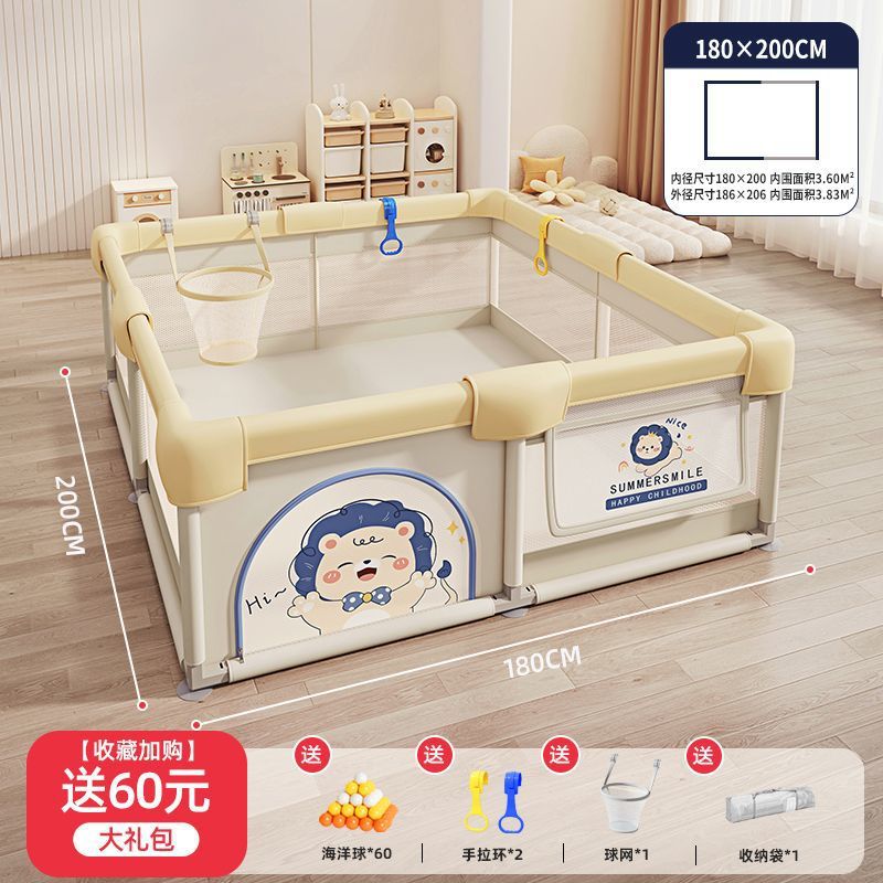 Juego de valla para bebés, valla protectora sobre el suelo, rastreo interior para niños, seguridad en el hogar, valla para niños pequeños, alfombrilla para gatear para bebés