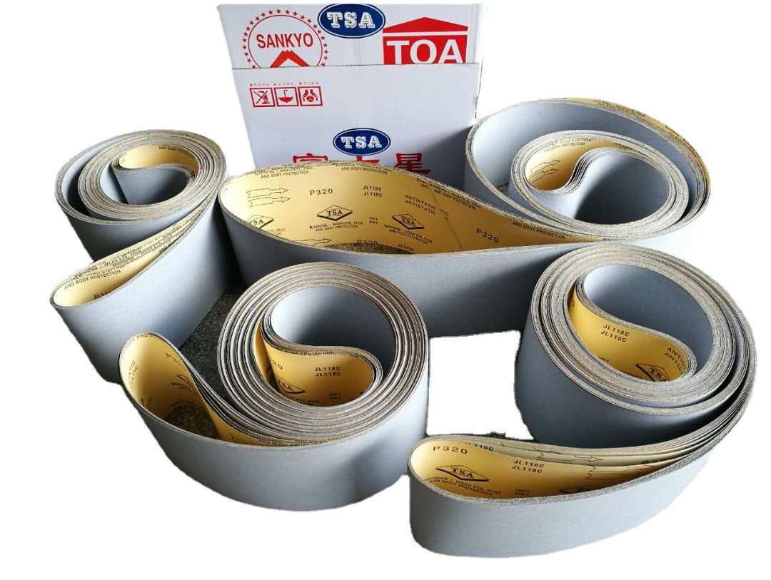 厂家直供各种砂纸砂帶砂布 各種規格均可做白砂红砂黑砂硬布软