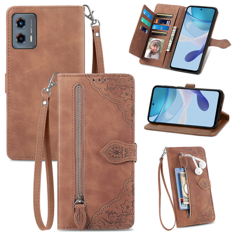 Suitable for Mote G04/G24 Flip Embossed Phone Leather Case Motorola g Stylus2026 Protective Case