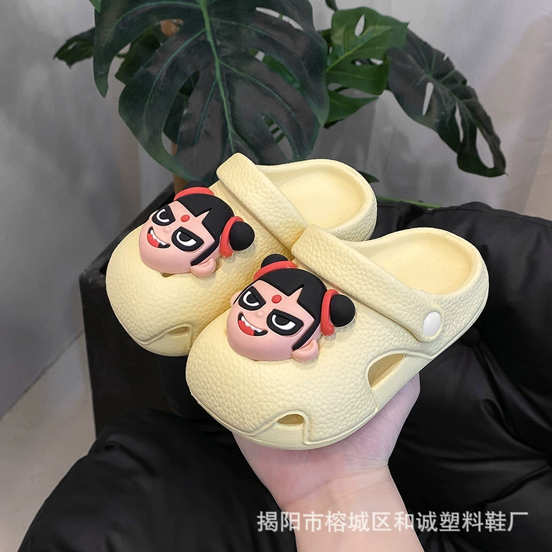 Мультяшные летние детские шлёпанцы для мальчиков, домашняя обувь, нескользящие сланцы