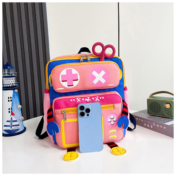 2024. gada jaunais bērnudārzs, jauka multfilma robotu mugursoma Mazās klases vidējās klases augstākās klases mugursoma bērnu skolas soma_voghion.com