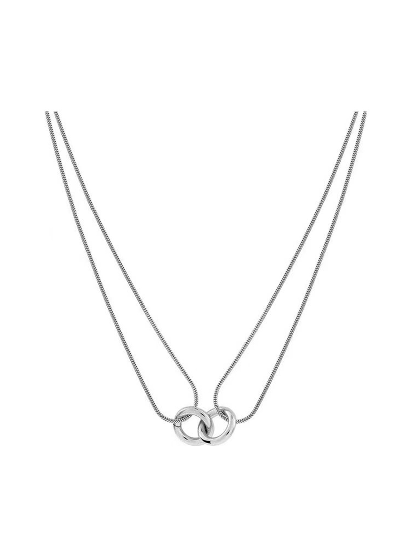 Necklace Classification Wholesale Jewelry Modern Style Circle Titanium Steel Plating Necklace Snake Chain