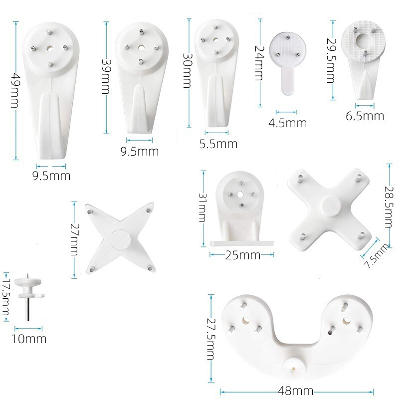 Factory Direct Sales Wedding Dress Cross-Stitch Invisible Traceless Nails Oil Painting Frame Installation Accessories Traceless Hooks Wall Hanging Various Styles Factory Direct Sales Wedding Dress Cross-Stitch Invisible Traceless Nails Oil Painting Frame Installation Accessories Traceless Hooks Wall Hanging Various Styles