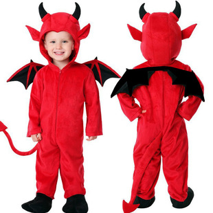 Halloween Kids Costume Cute Little Devil Bat Show Clothes Boys and Girls Cosplay Vampire Suit