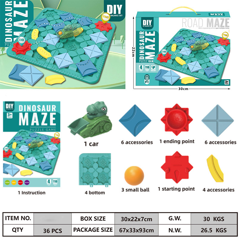Los niños transfronterizos construyen carreteras laberinto rompecabezas de la pista de bola de mesa juego interactivo de entrenamiento de pensamiento lógico juguete
