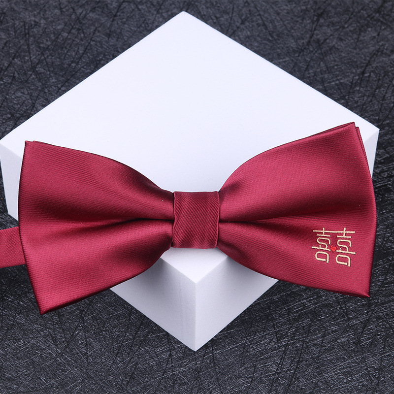 ↤↤↤우아한 버건디 글로시 해피 나비넥타이 ↦=>=>=>