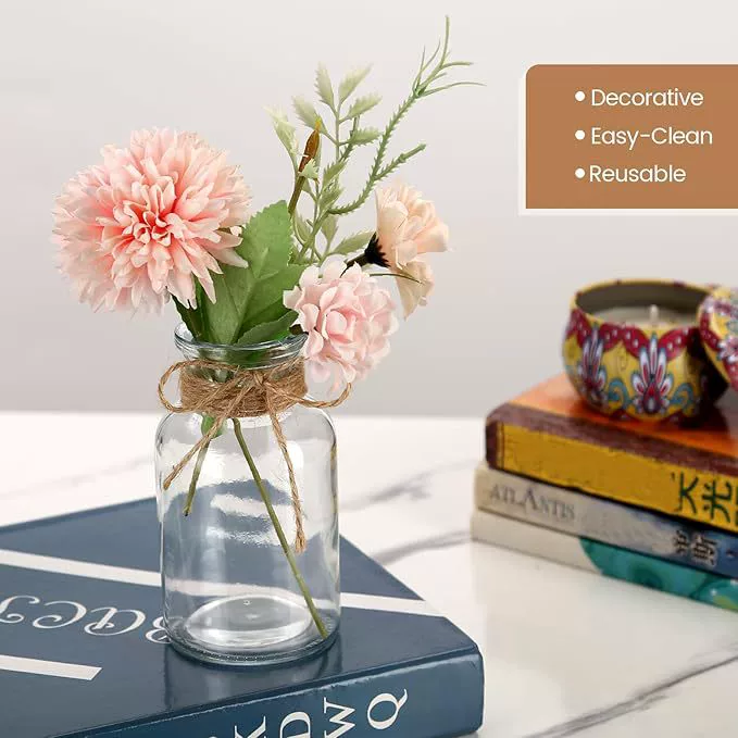 Amazon TEMU Heyin волосы маленькая ваза 125ml стеклянная бутылка мини-украшения 12pcs безопасная упаковка ins