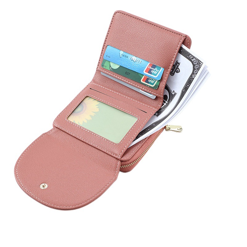 Nueva cartera de las mujeres de color sólido corto todo partido titular de la tarjeta 2023 verano simple transfronterizo monedero fuente fabricante