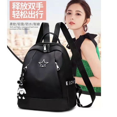 跨境新款双肩包时尚简约潮流百搭牛津布女包外出旅游轻便休闲背包|undefined