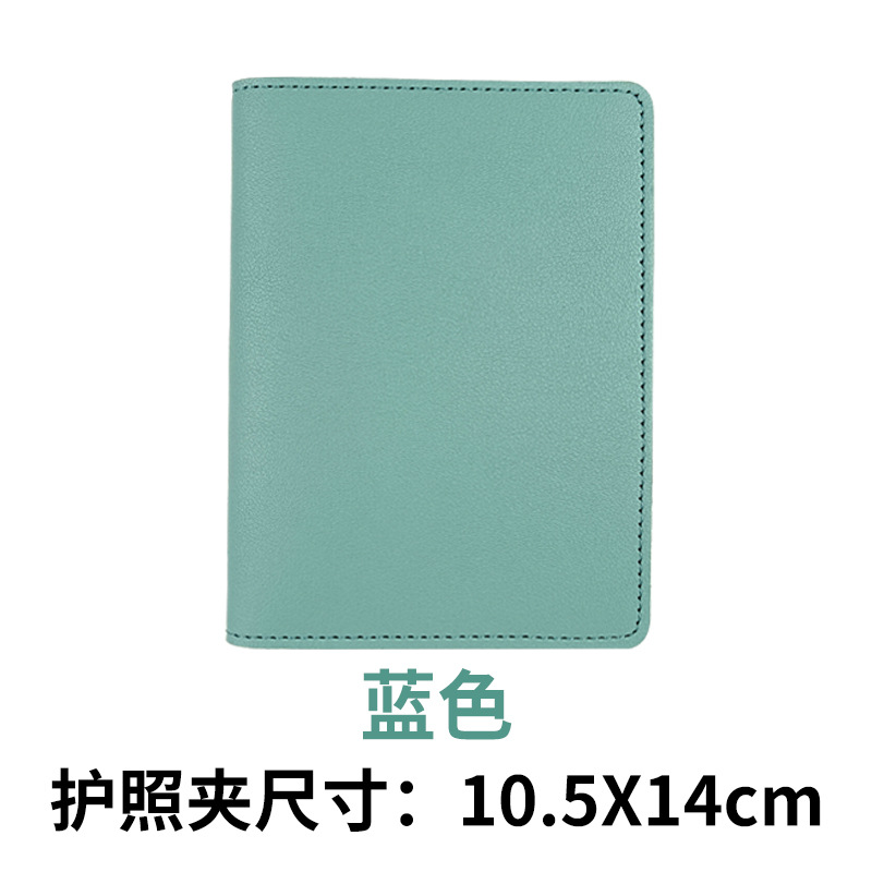 Tarjeta de embarque de punto transfronterizo, piel de pu gruesa, cartera de pasaporte LOGO, bolsa de pasaporte con tarjeta de papel, juego de etiqueta de equipaje