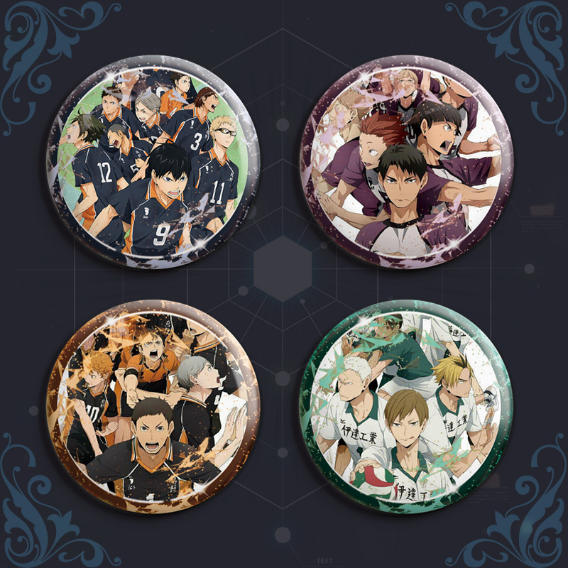 Volleyball boy badge Karasuno High School Tone Koma Aoba Castle West Surrounding Taniko Shadowyama Hinata Shoyo Barji