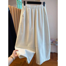 现货灯芯绒裤子女秋冬季加绒加厚2025新款宽松阔腿裤直筒裤棉裤