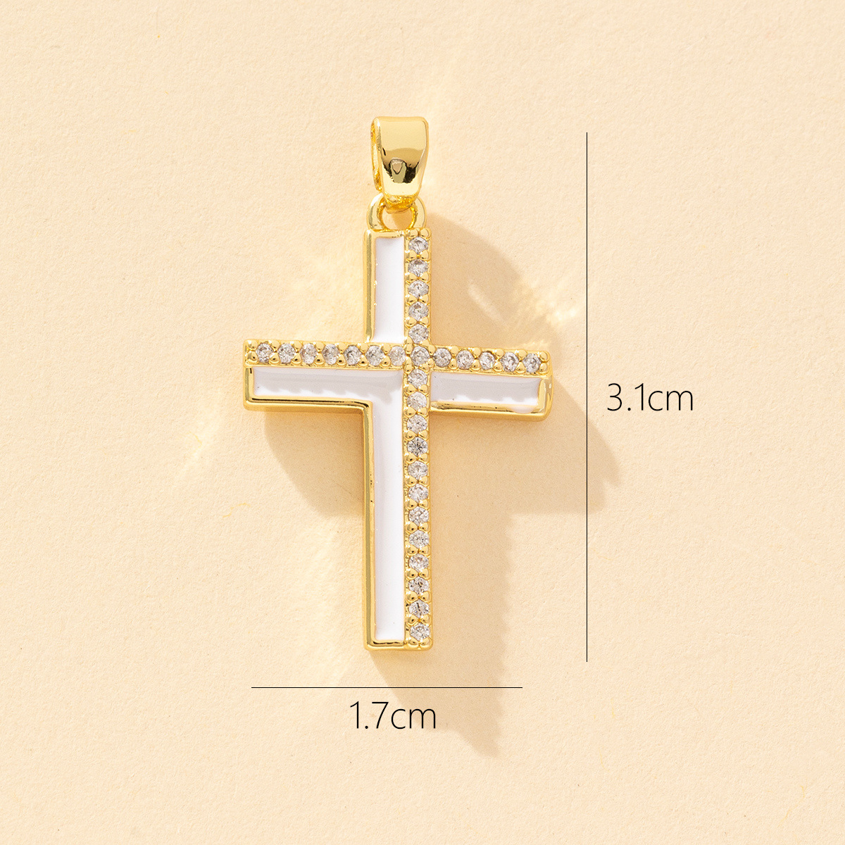 1 Piece Copper Zircon Cross Pendant display picture 37