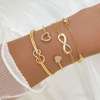 Fashionable bracelet from pearl, set, light luxury style, European style