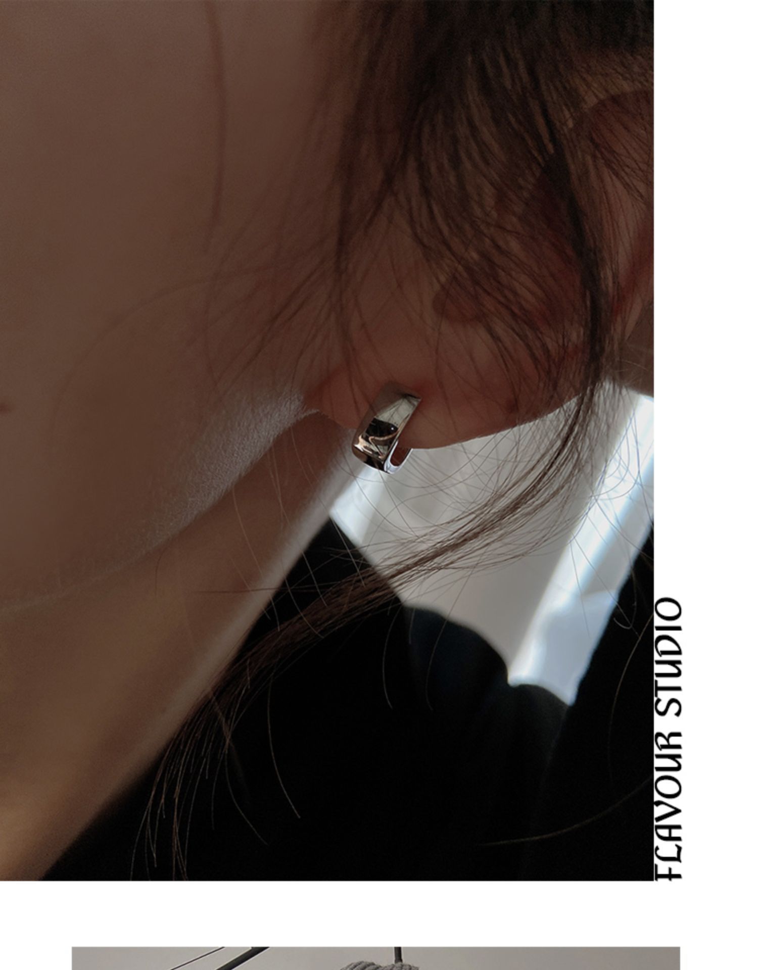 Style Simple Géométrique Argent Sterling Placage Des Boucles D'oreilles 1 Paire display picture 6