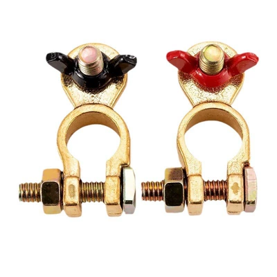 Thickened pure copper battery terminal connectors for car batteries, universal wiring terminal accessories for cars and motorcycles, wholesale (Power supply, ignition system accessories) - pure-copper-battery-connector1-pair