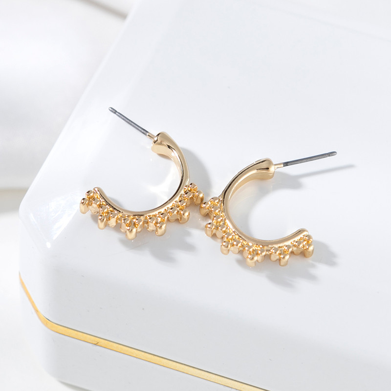 1 Pair Simple Style C Shape Alloy Ear Studs display picture 6