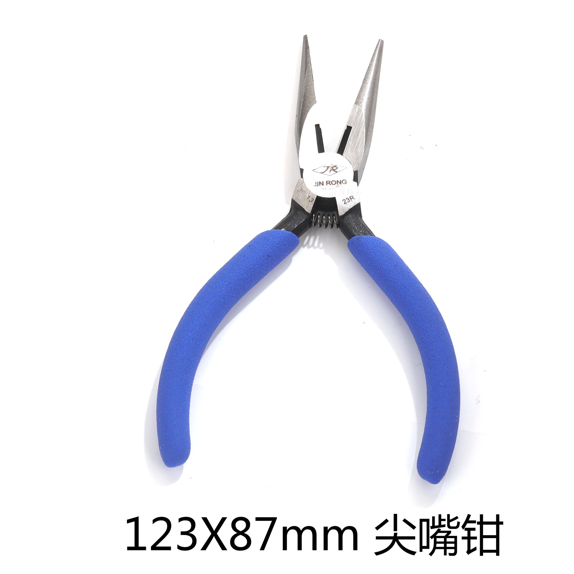 Pinzas hechas a mano bricolaje, pinzas de boca redonda con aguja curva, nuevas pinzas de punta fina de boca plana coreana, buena dureza, acero para muelles