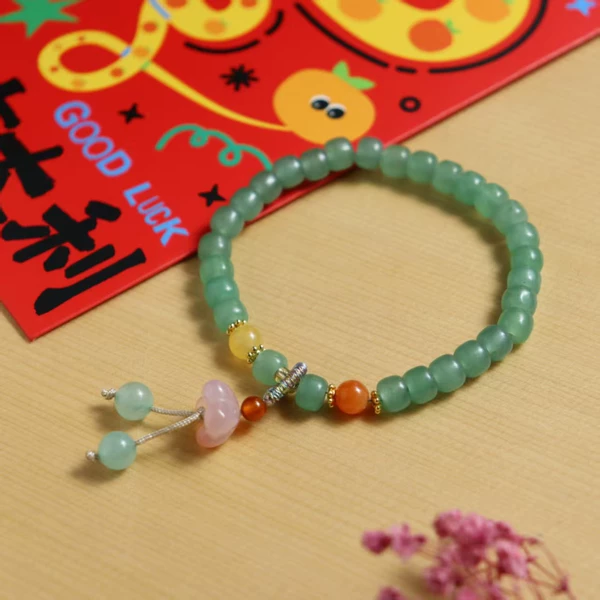 5*6mm aventurine old type beads + agate small osmanthus